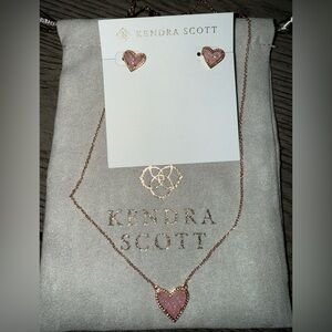 Kendra Scott Rose Gold Heart Earrings